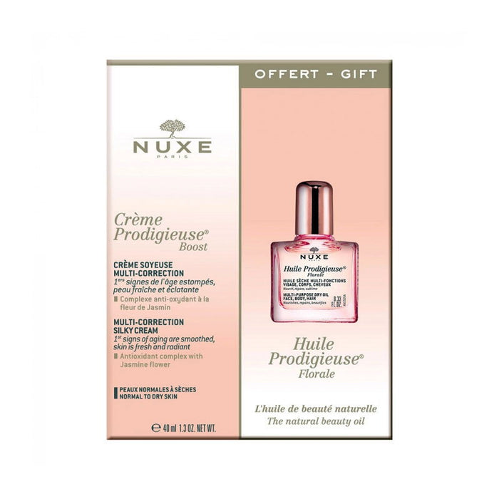 Set Nuxe Creme Prodigieuse Boost, cremă de față netezitoare 40 ml + ulei Huile Prodigieuse Florale 10 ml