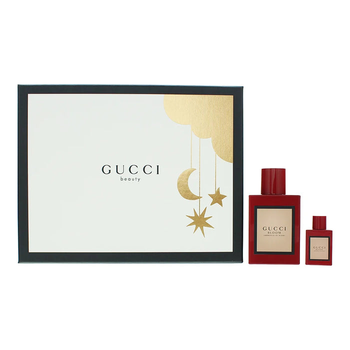Set Gucci Bloom Ambrosia Di Fiori Intense, pentru femei: apă de parfum 50 ml + miniatură 5 ml