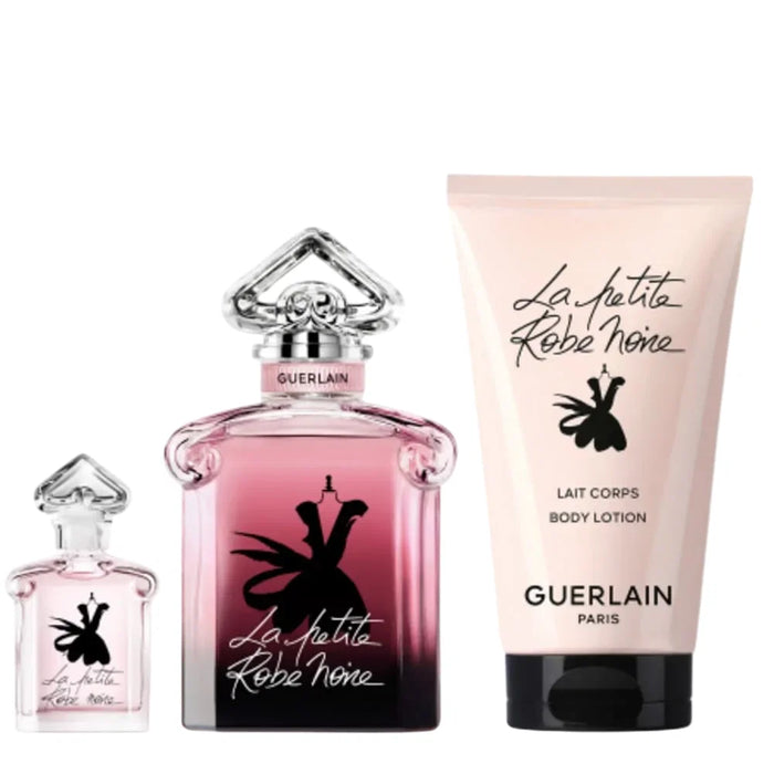 Set Guerlain La Petite Robe Noire Intense, pentru femei: apă de parfum 50 ml + apă de parfum 5 ml + loțiune de corp hidratantă 75 ml