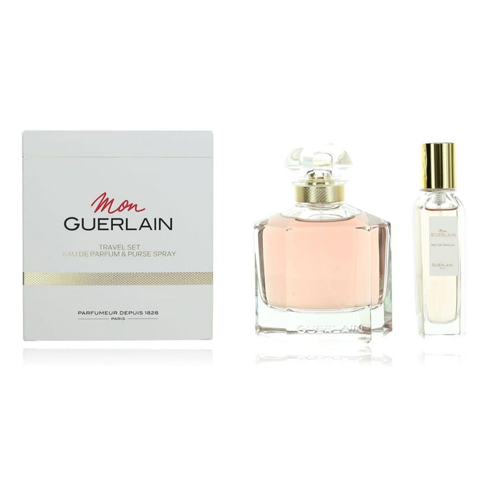 Set Guerlain Mon Guerlain, pentru femei: apă de parfum 100 ml + apă de toaletă miniatură 15 ml