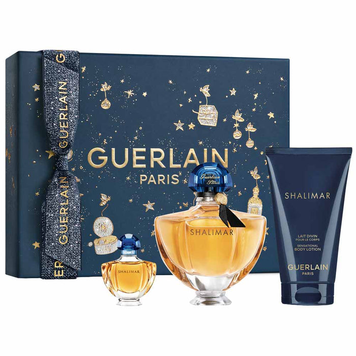 Set Guerlain Shalimar, pentru femei: apă de parfum 50 ml + miniatură apă de parfum 5 ml + lapte de corp hidratant 75 ml