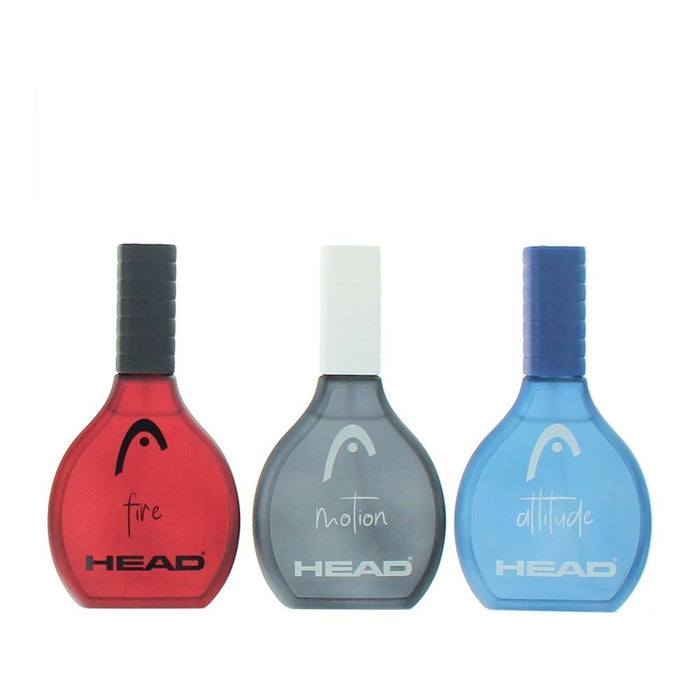 Set Head Fire + Motion + Attitude, ape de toaletă pentru bărbați, 3 x 50 ml