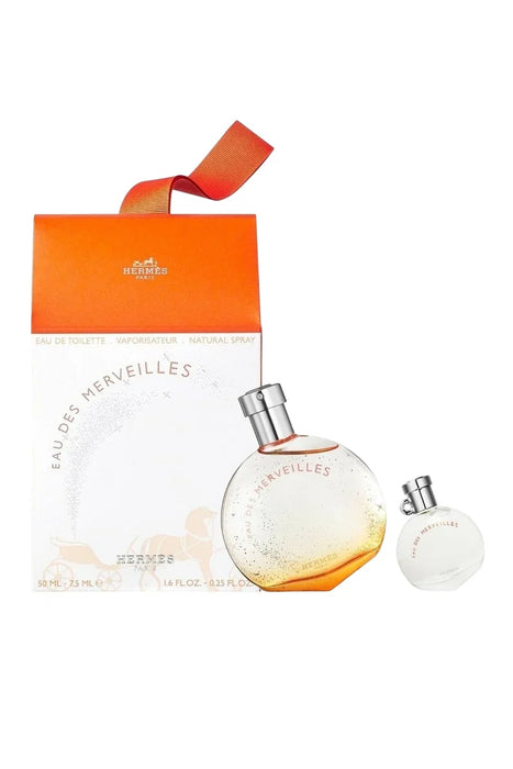Set apă de toaletă Hermes Eau des Merveilles, pentru femei, 50 ml + miniatură 7,5 ml