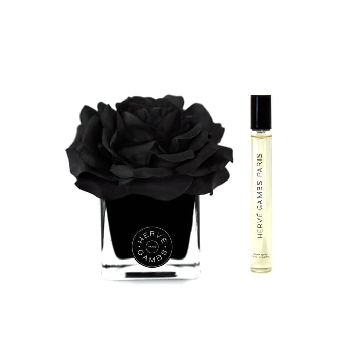 Set Herve Gambs Ombre Patchouli, spray de cameră 10 ml + difuzor de aromă Black Couture Flower, negru