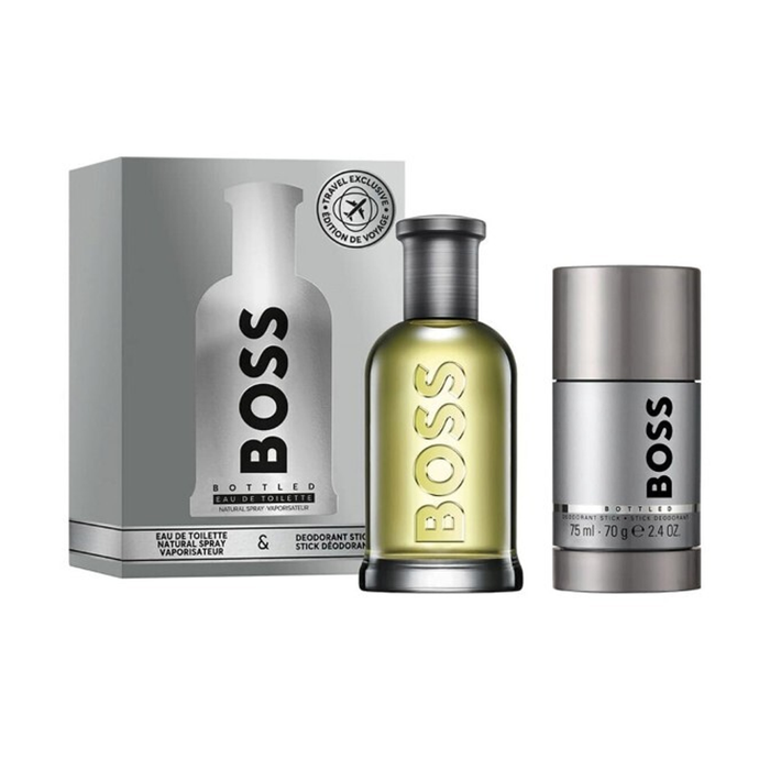 Set Hugo Boss Boss Bottled, pentru bărbați: apă de toaletă 100 ml + deodorant stick antiperspirant 75 ml