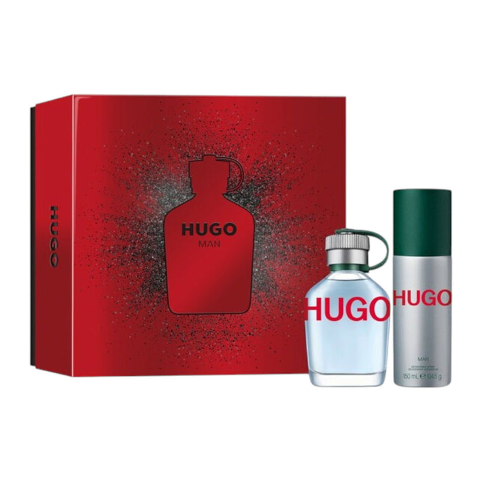 Set Hugo Boss Hugo Man, pentru bărbați: apă de toaletă 75 ml + deodorant spray 150 ml
