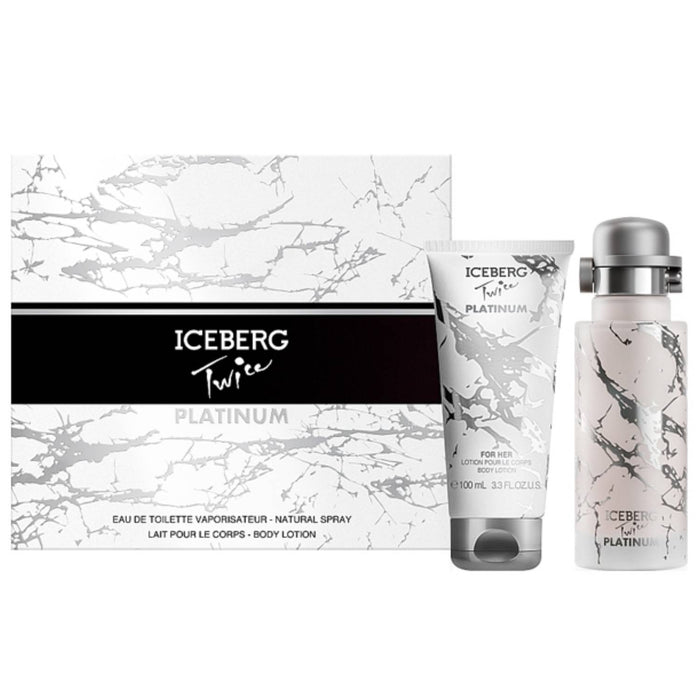 Set Iceberg Twice Platinum, pentru femei: apă de toaletă 125 ml + loțiune de corp 100 ml