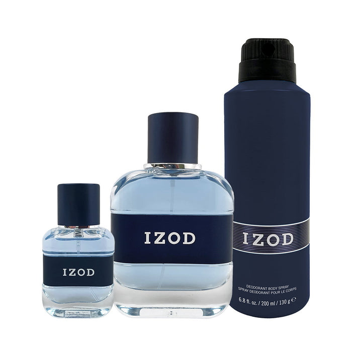 Set apă de toaletă Izod Classic, pentru bărbați: 100 ml + apă de toaletă miniatură 15 ml + deodorant spray 200 ml