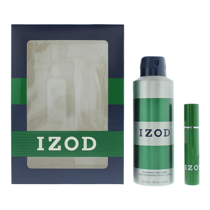 Set Izod Green, pentru bărbați: deodorant spray 200 ml + apă de toaletă 15 ml