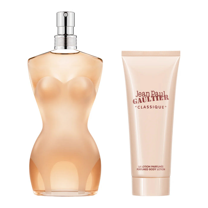 Set Jean Paul Gaultier Classique, pentru femei: apă de toaletă 50 ml + loțiune de corp hidratantă 75 ml