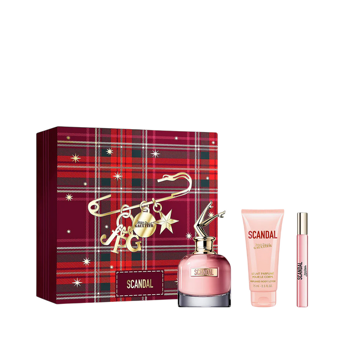 Set Jean Paul Gaultier Scandal, pentru femei: apă de parfum 80 ml + apă de parfum 10 ml + loțiune de corp hidratantă 100 ml