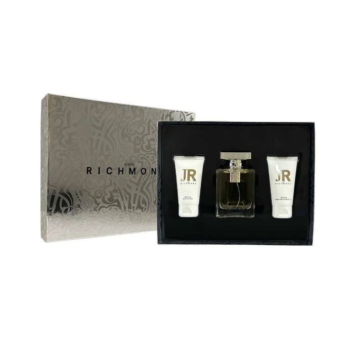 Set John Richmond, pentru femei: apă de parfum 100 ml + loțiune de corp 50 ml + gel de duș 50 ml