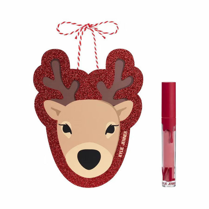 Set Ruj lichid Kylie Cosmetics By Kylie, nuanța 808, 5 ml + sticker cadou