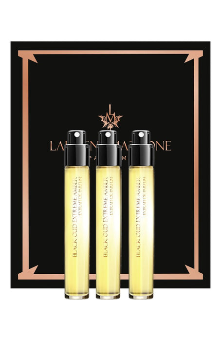Set extract de parfum Laurent Mazzone Black Oud Extreme Amber, unisex, 3 x 15 ml