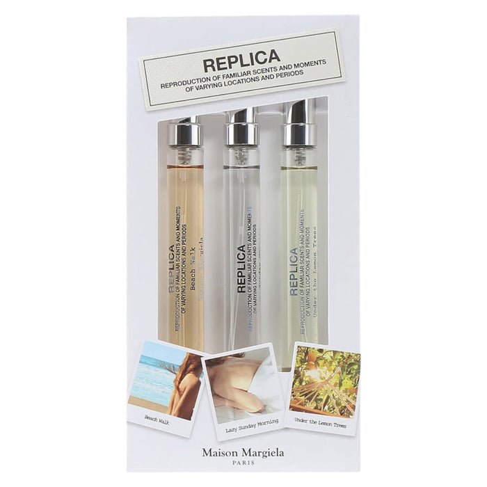 Set apă de toaletă Maison Margiela Replica Beach Walk + Replica Bubble Bath + Replica When The Rain Stops, pentru femei, 3 x 10 ml
