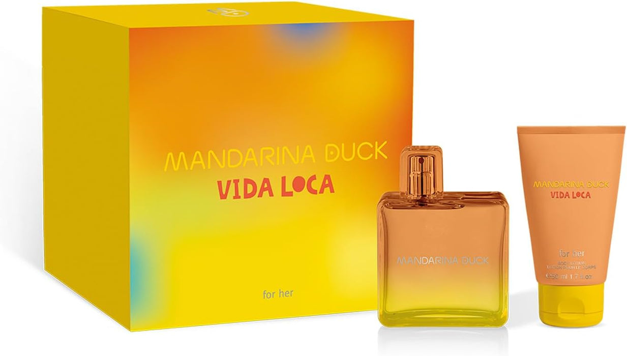 Set Mandarina Duck Vida Loca, pentru femei: apă de toaletă 100 ml + loțiune de corp hidratantă 50 ml