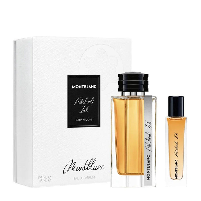 Set apă de parfum Montblanc Patchouli Ink, pentru bărbați: 125 ml + apă de parfum 15 ml