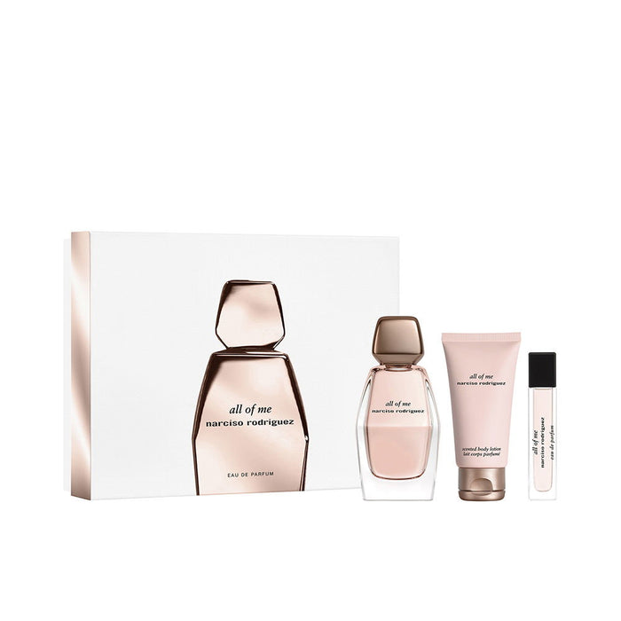 Set Narciso Rodriguez All Of Me, pentru femei: apă de parfum 90 ml + apă de parfum 10 ml + loțiune de corp hidratantă 50 ml