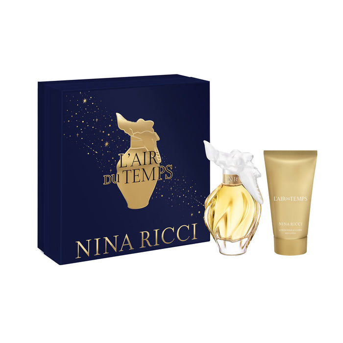 Set Nina Ricci L'Air du Temps, pentru femei: parfum + lapte de corp hidratant 75 ml