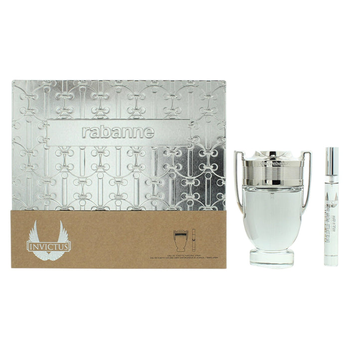 Set Paco Rabanne Invictus, pentru bărbați: apă de toaletă 100 ml + apă de toaletă miniatură 10 ml