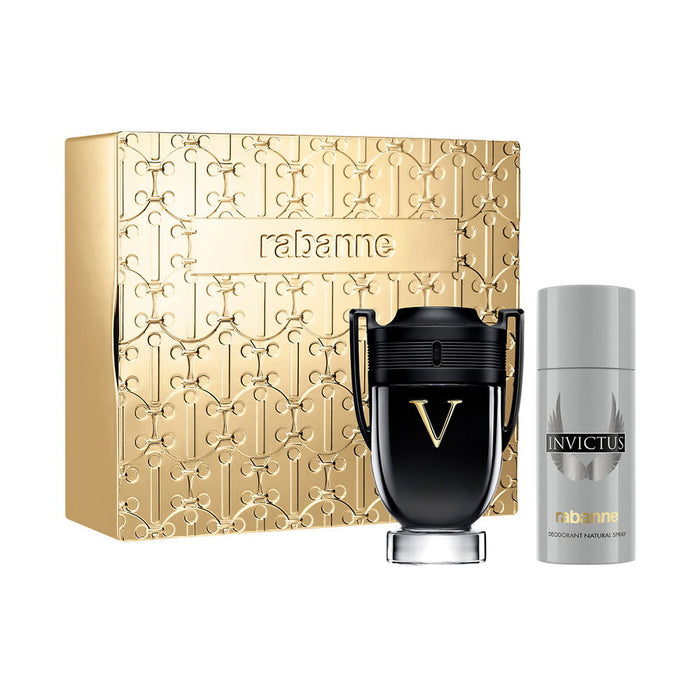 Set Paco Rabanne Invictus Victory, pentru bărbați: apă de parfum 100 ml + deodorant spray 150 ml