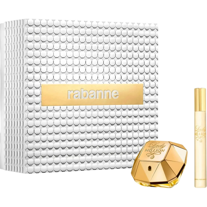 Set Paco Rabanne Lady Million, pentru femei: apă de parfum 50 ml + apă de parfum 10 ml