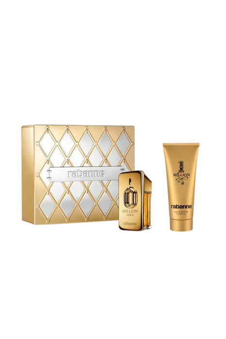 Set Paco Rabanne Million Gold, pentru femei: apă de parfum 50 ml + gel de duș 100 ml