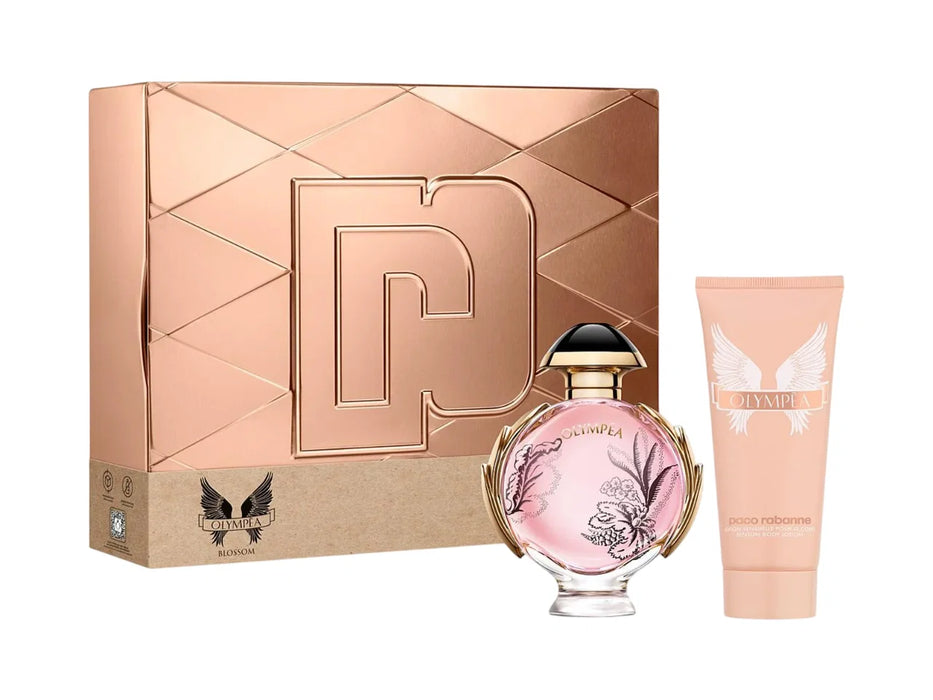 Set Paco Rabanne Olympea Blossom, pentru femei: apă de parfum 80 ml + lapte de corp hidratant 100 ml