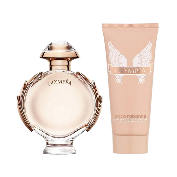 Set Paco Rabanne Olympea, pentru femei: apă de parfum 50 ml + loțiune de corp 100 ml