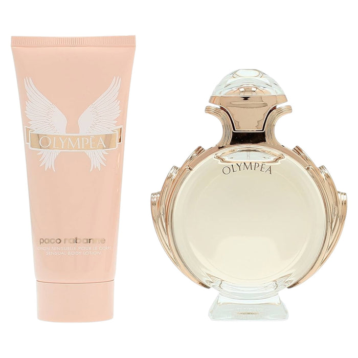 Set Paco Rabanne Olympea, pentru femei: apă de parfum 80 ml + loțiune de corp 100 ml