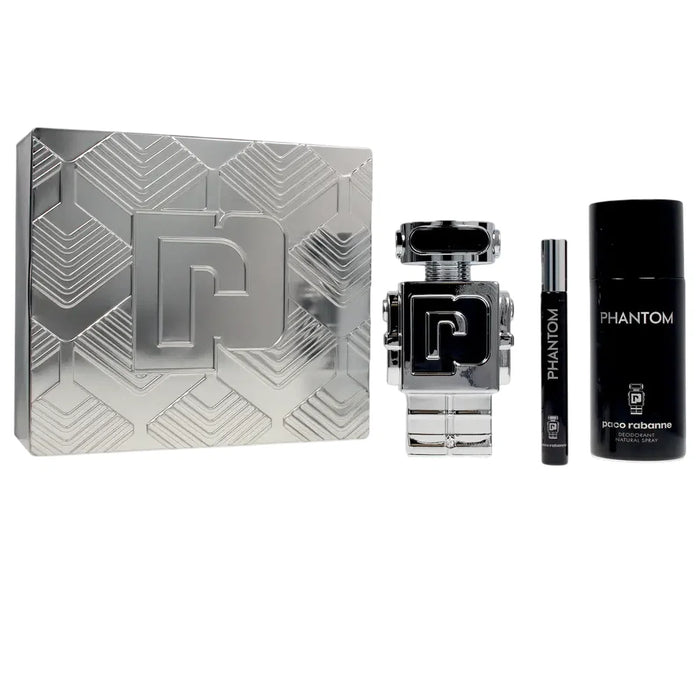 Set Paco Rabanne Phantom, pentru bărbați: apă de toaletă 100 ml + apă de toaletă miniatură 10 ml + deodorant spray 150 ml