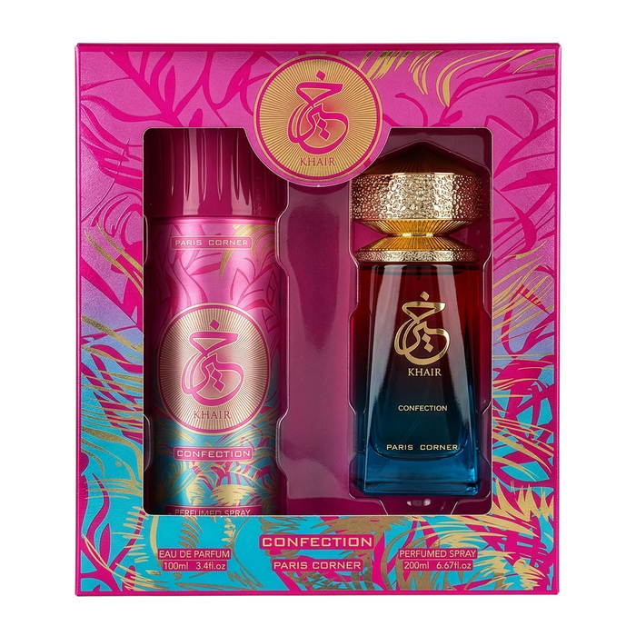Set Paris Corner Khair Confection: apă de parfum 100 ml + deodorant spray 200 ml
