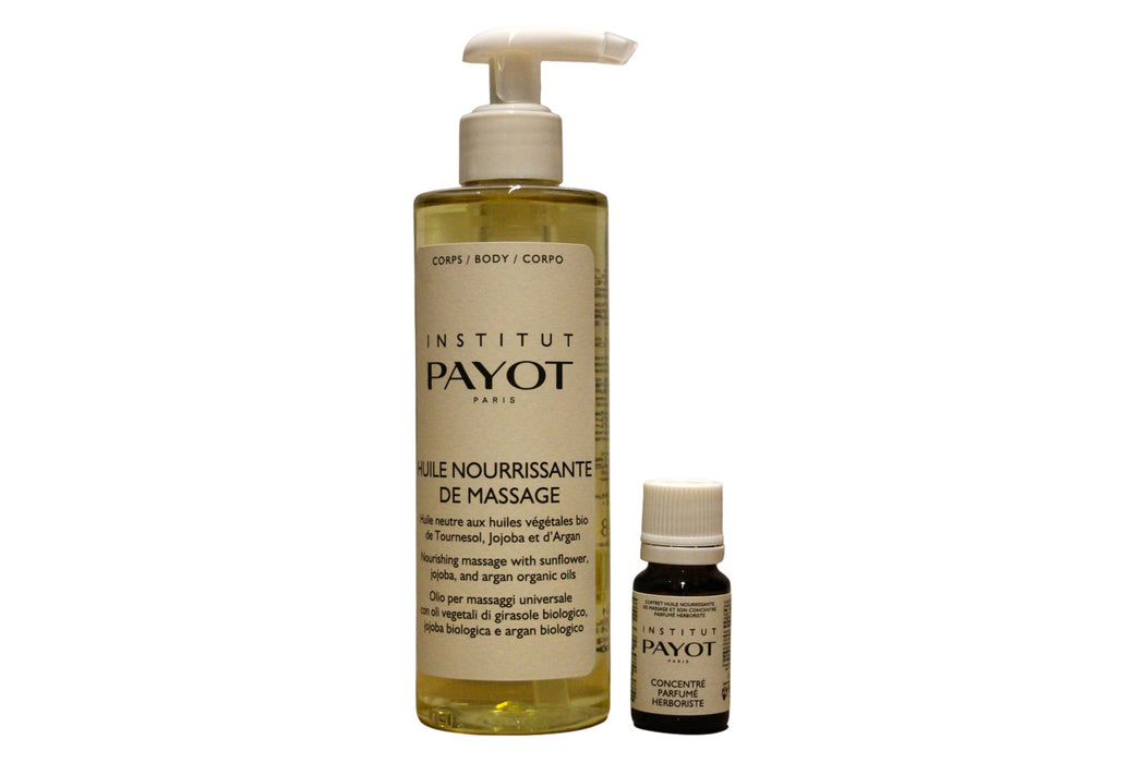 Set Payot Pro Huile, ulei de masaj hrănitor 250 ml + ulei esențial Herboriste 10 ml