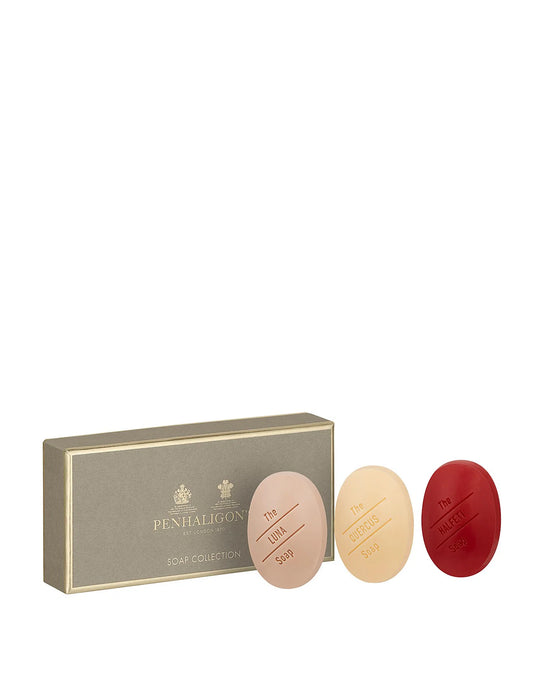 Set de săpunuri parfumate Penhaligon's Luna + Quercus + Halfeti, 3 x 30 g