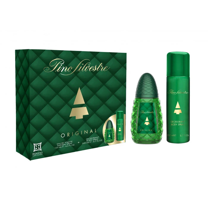 Set Pino Silvestre Original, pentru bărbați: apă de toaletă 125 ml + spray de corp 200 ml