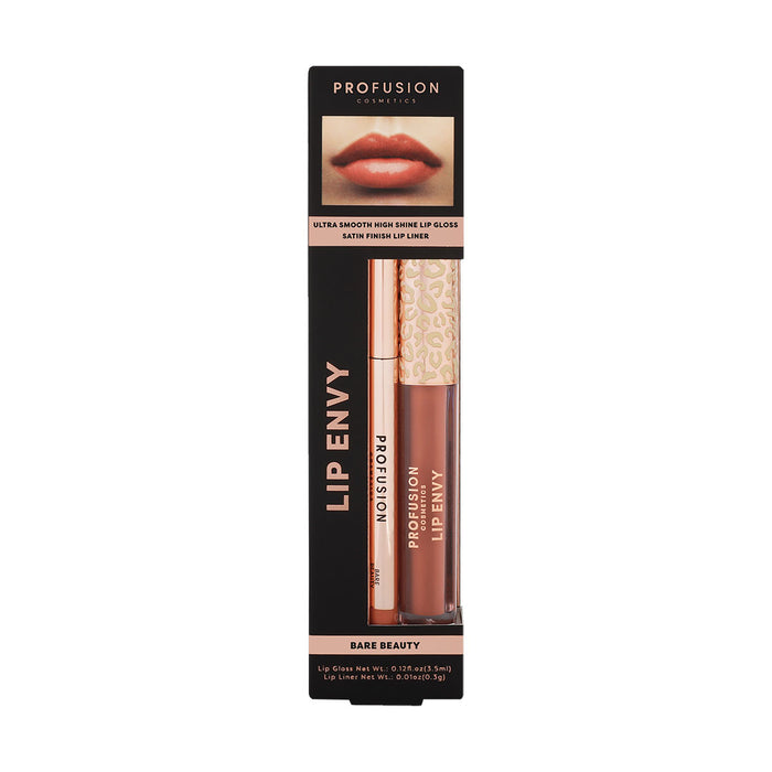 Set Profusion Cosmetics Lip Envy Bare Beauty: luciu de buze 3,5 ml + creion de buze 0,3 g