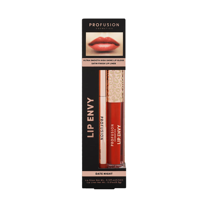 Set Profusion Cosmetics Lip Envy Date Night: luciu de buze 3,5 ml + creion de buze 0,3 g