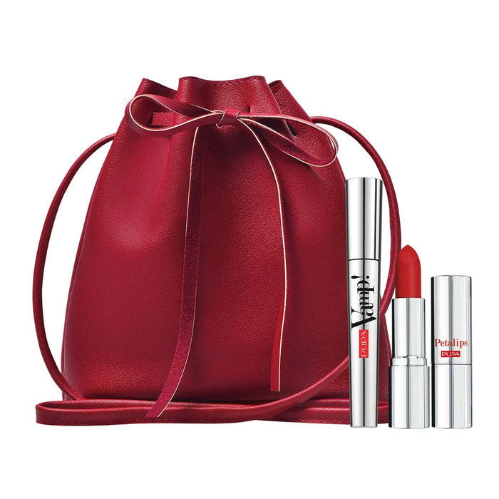 Set Pupa Vamp! Definition, rimel waterproof, nuanța 001 Extra Black, 9 ml + ruj Petalips mat, nuanța 015 Dahlia Petal, 3,5 g