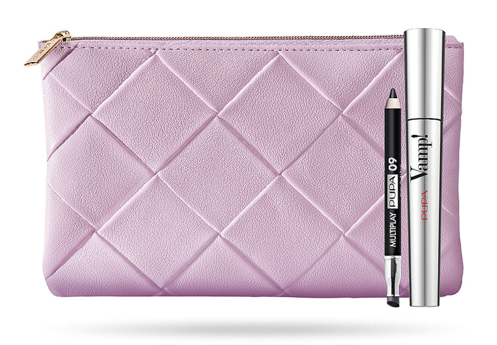Set mascara Pupa Vamp! + creion de ochi Multiplay 2-în-1, volum suplimentar, fără parabeni, 100 Black/09 Deep Black, 9 ml + 1,2 g