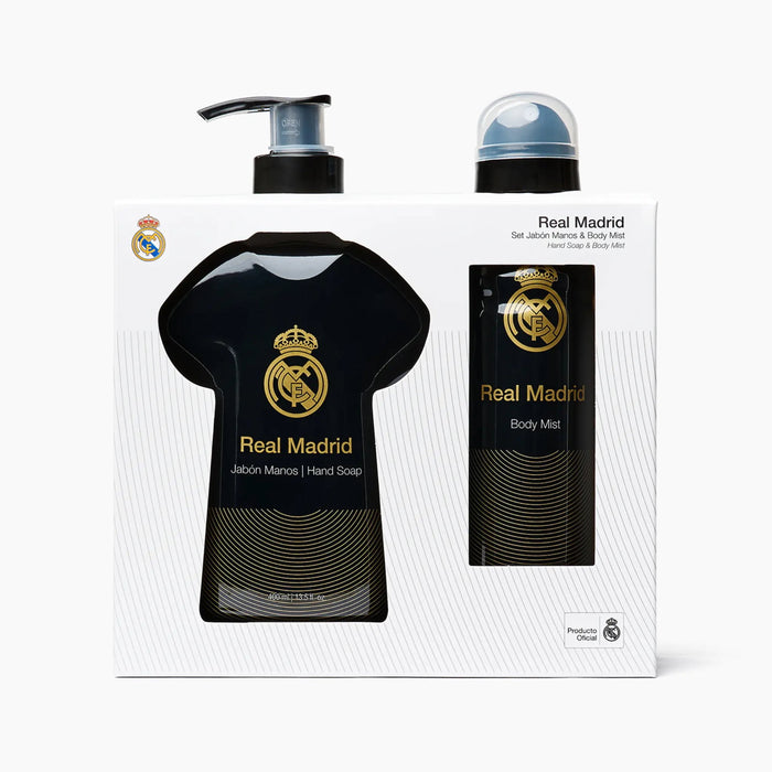 Set Real Madrid: săpun lichid pentru mâini 400 ml + spray parfumat 180 ml