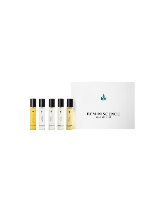 Set de parfumuri Reminiscence Rose Tentation + Bois Etoile + Souffle Ambre + Le Patchouli + Dolce Riviera, unisex, 5 x 11 ml