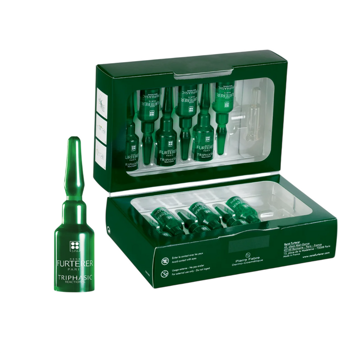 Set ser tratament anticădere păr Rene Furterer Triphasic Progressive, 8 fiole x 5 ml