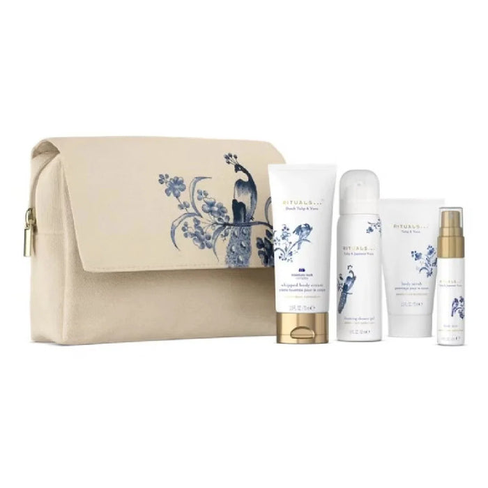 Set Rituals Amsterdam Collection: spumă de duș 50 ml + cremă de corp 70 ml + spray de corp 20 ml + scrub de corp 70 g