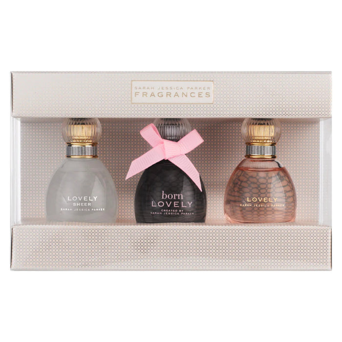 Set Sarah Jessica Parker Lovely Sheer + Born Lovely + Lovely, pentru femei, 3 ape de parfum, 3 x 10 ml