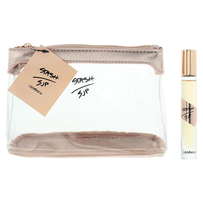 Set Sarah Jessica Parker Stash SJP Unspoken, pentru femei: apă de parfum miniatură 10 ml + poșetă