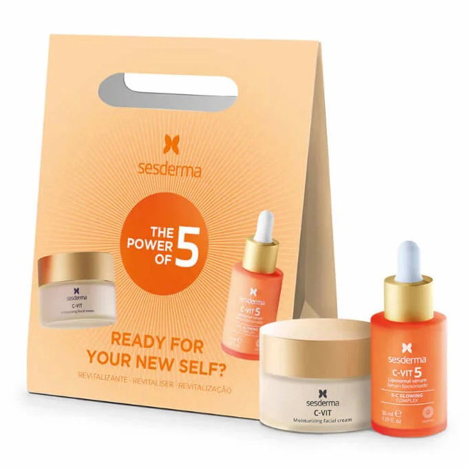 Set Sesderma C-VIT: cremă de față 50 ml + ser antioxidant 30 ml