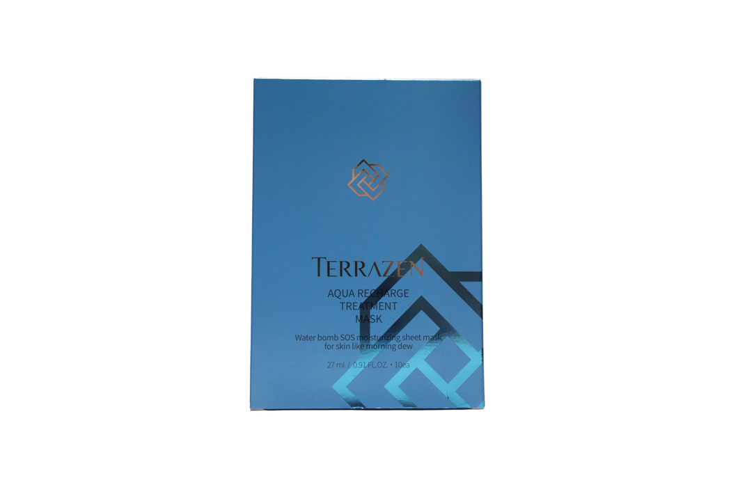 Set de măști faciale Terrazen Aqua Recharge, hidratante, 10 buc., 27 ml