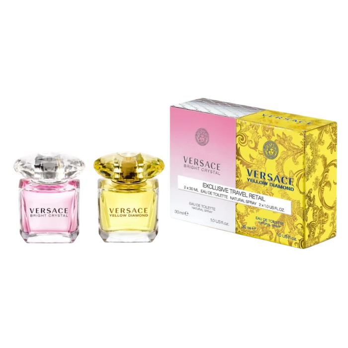 Set Versace Bright Crystal + Yellow Diamond, ape de toaletă pentru femei, 2 x 30 ml