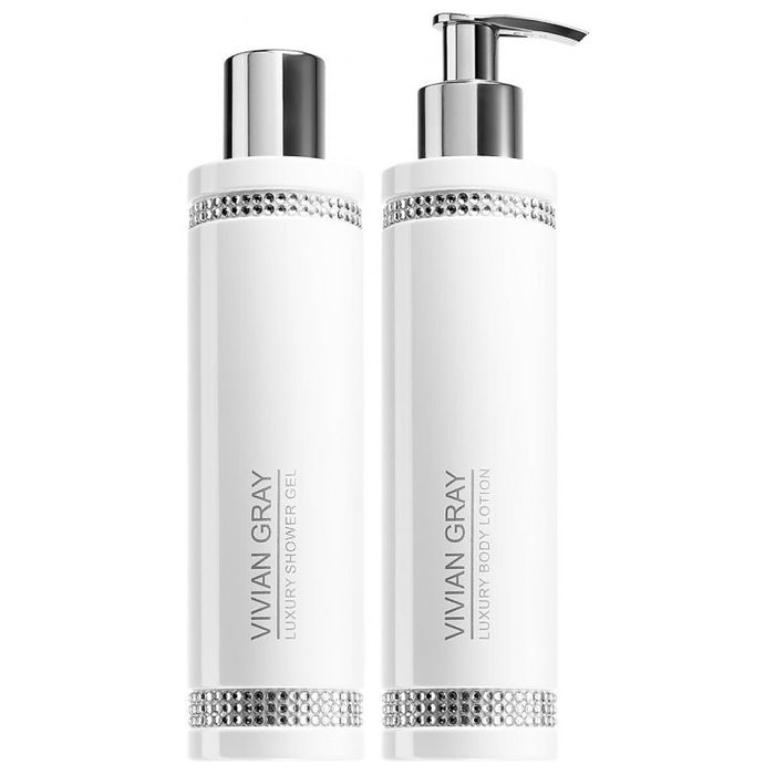 Set Vivian Gray White Crystals, gel de duș 250 ml + loțiune de corp 250 ml