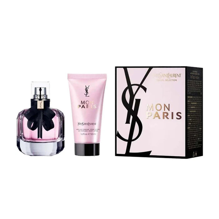 Set Yves Saint Laurent Mon Paris: apă de parfum 50 ml + lapte de corp 50 ml, pentru femei